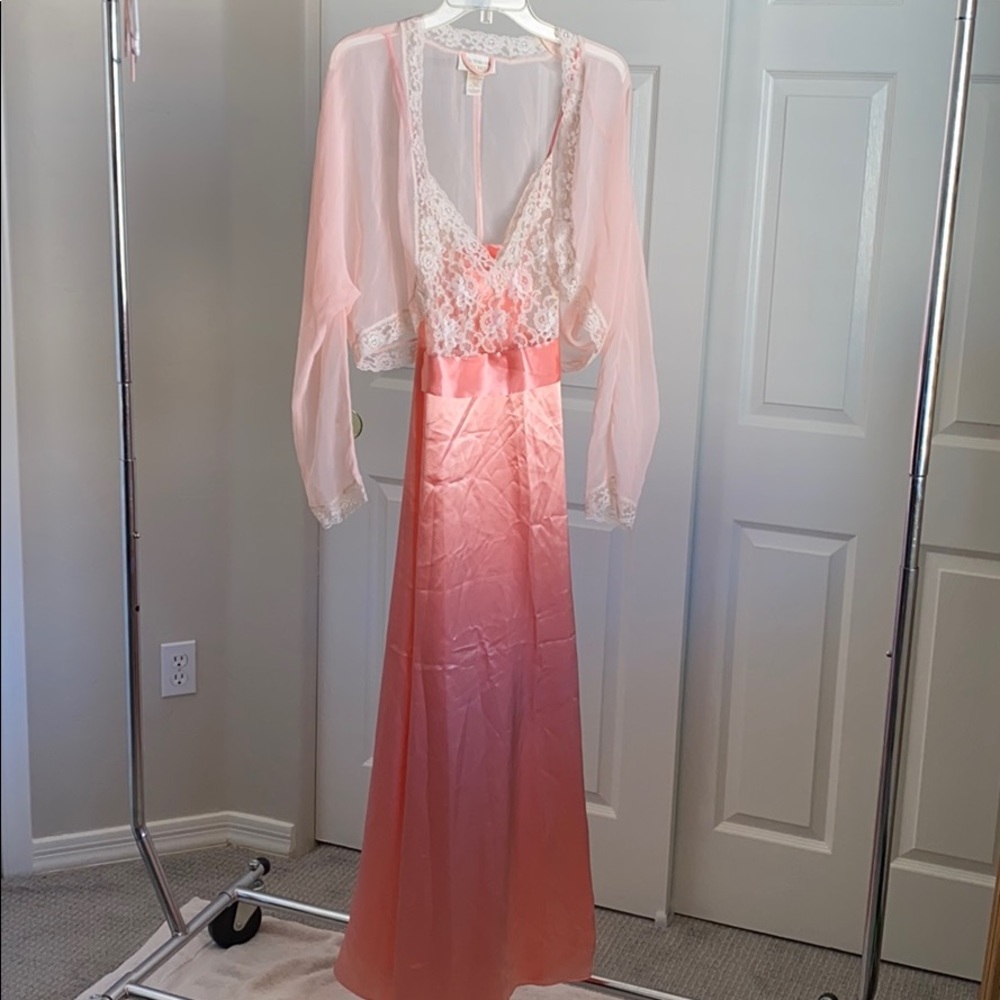 Vintage Victoria’s Secret Satin Gown and Peignoir